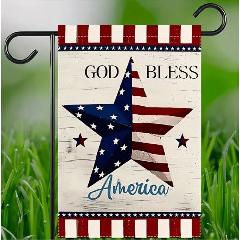 Garden Flag 12x18in Double-sided Polyester God Bless America